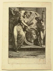 Dibujo, Aguafuerte: Frontispicio o página dedicatoria, 1785