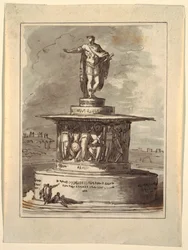 Dibujo, Proyecto de monumento para el Foro Bonaparte, Milán, 1800, 1810-20