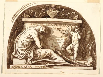 Dibujo, Monumento sepulcral para Leonida Spada, 1815