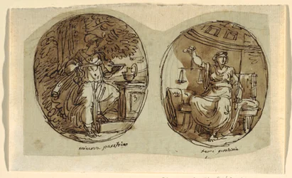 Minerva, Diseño para Techo Abovedado, Sala dei Legislatori, Palazzo Conti-Sinibaldi, Faenza