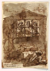 Cuaderno de bocetos, Papa Sixto II y diácono