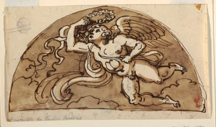 Primavera, Luneta para el techo, Sala Ottagonale, Palazzo Milzetti, Faenza