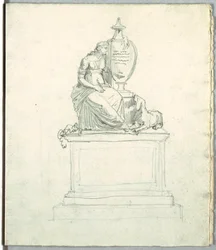 Estudio de un monumento funerario y estudio de un friso