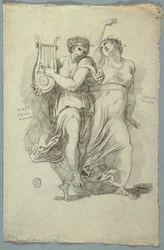Terpsícore, musa de la danza y Erato, musa de la poesía amorosa