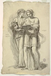 Thalia, Musa de la Comedia y Calíope, Musa de la Poesía Épica
