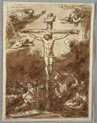 La Crucifixión, Estudio después de Ludovica Carracci