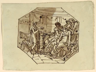 Virgilio leyendo la elegía de Marcelo a Lucrecia y Augusto, Palazzo Cavina, Faenza