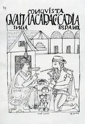 Un Inca pregunta a un español qué come, él responde 