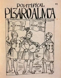Retratos de Francisco Pizarro y el teniente Diego de Almagro antes de la expedición a Perú