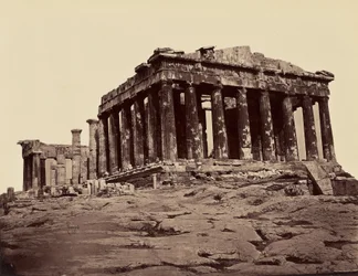 Parthenon, pris des propylees - Atenas. [Desde el norte - oeste]