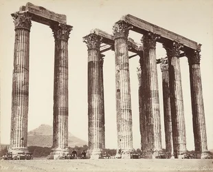 El Olympeion, o Templo de Zeus Olímpico, en la Acrópolis, Atenas
