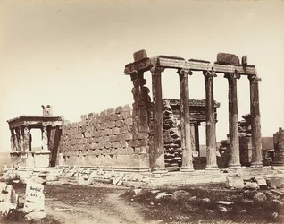 El Templo de Erecteion en la Acrópolis de Atenas