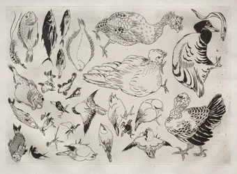 Servicio de Cena (servicio Rousseau): Patos, peces, etc. (n.º 12)