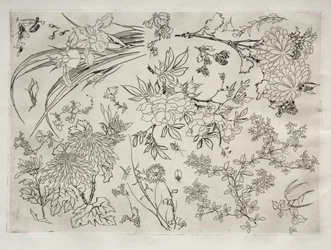 Servicio de cena Rousseau: Flores no. 23, 1866