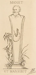 Ex-libris de Manet, 1875