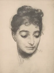 Cabeza de mujer, de L