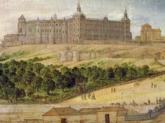 Vista del Alcázar de Madrid