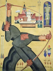 Arqueros (óleo sobre lienzo)