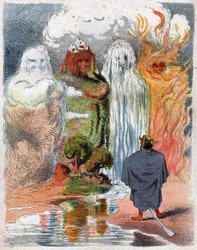 El emperador Guillermo II y los cuatro elementos