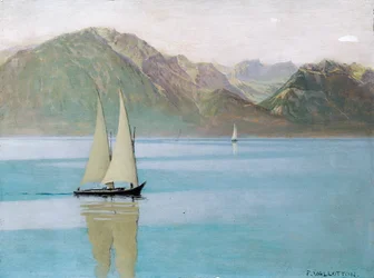 Barco en el lago de Ginebra, 1892