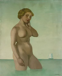 Desnudo con una fragata, 1916