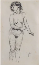 Desnudo de pie