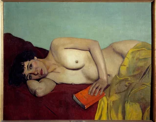 La lectura abandonada, pintura de Félix Vallotton (1865-1923), siglo XX, dimensiones 0,81 x 1 m, Lyon, Musée des Beaux-Arts