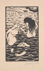 Tres bañistas