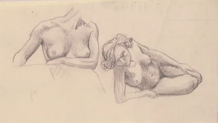 Dos estudios de desnudos femeninos