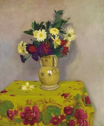 Margaritas amarillas y varias flores, 1911