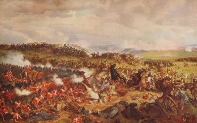 Carga de los coraceros franceses en Waterloo, 1874, c1915