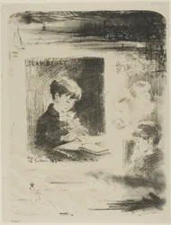 Niño dibujando (Jean Buhot)