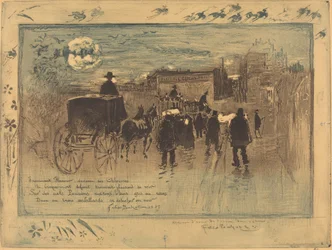 Procesión fúnebre en el Boulevard de Clichy