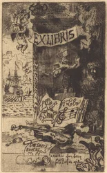 Ex-libris de Léon Lerey, 1875-1877