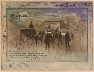 Procesión fúnebre en el Boulevard de Clichy