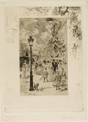 Fiesta nacional en el bulevar de Clichy