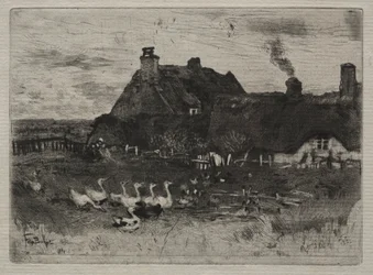Cabañas con techo de paja, 1878
