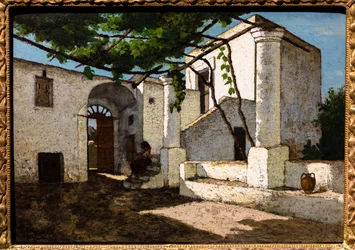 Patio de una casa en Capri