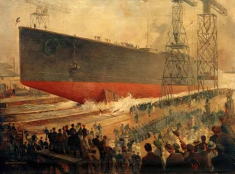 Botadura del Hindenburg en Wilhelmshaven