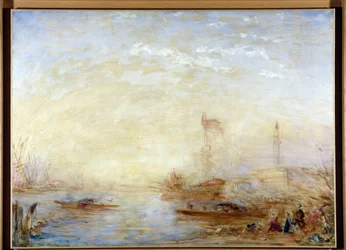 Vista de Venecia y el Bucentauro