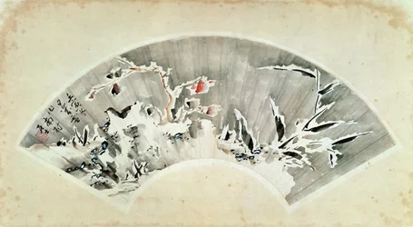 Añadir 265 OA Rocas y bambú en la nieve, Jiao Xian, provincia de Shandong (tinta sobre papel)