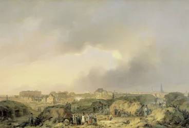 La ciudadela de Amberes poco después del asedio del 19 de noviembre al 23 de diciembre de 1832, y la rendición de los holandeses Garisson a los franceses