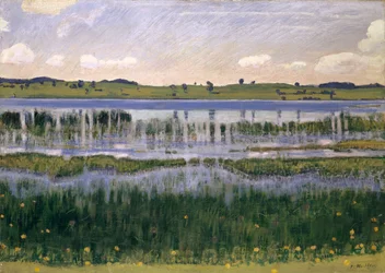 Lago Burgäschi cerca de Langenthal, ca. 1901
