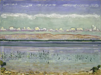Lago de Ginebra con colinas de Jura, 1911