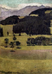 Paisaje, Robles en Stockhorn, 1898