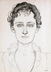 Retrato de Berthe Hodler. Pintura de Ferdinand Hodler (1853-1918)