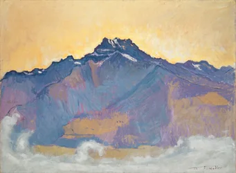 Las Dents du Midi vistas desde Chesières, 1912