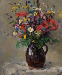 Prado de flores en jarra