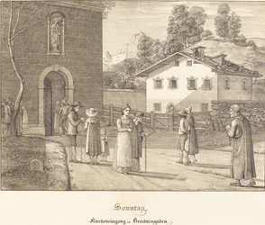 Domingo - Entrada a la iglesia en Berchtesgaden