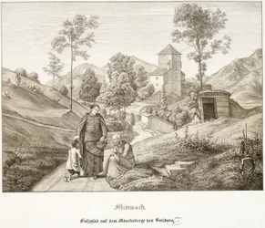 El miércoles: Sendero en el Mönchsberg, cerca de Salzburgo